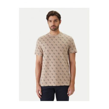 Tricou barbati -  bej - bumbac si poliester