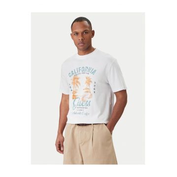 Tricou barbati -  bumbac 100% - alb -