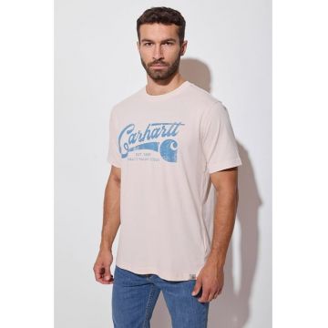 Tricou barbati  Lightweight Script Graphic - roz - bumbac/poliester - croiala libera