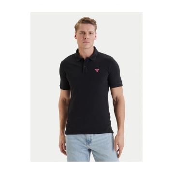 Tricou barbati -  slim fit - negru - bumbac -