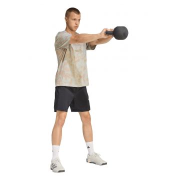 Tricou cu decolteu la baza gatului si model pentru antrenament - Portocaliu/Verde pal