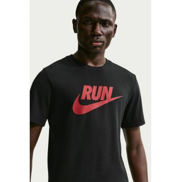 Tricou cu imprimeu logo - pentru alergare - Rosu/Negru