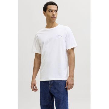 Tricou de bumbac organic cu logo discret - Alb optic -