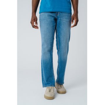 Blugi drepti cu talie medie Washington - Albastru deschis