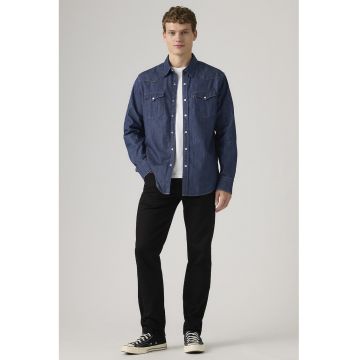Blugi regular-fit cu talie medie - Negru