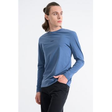 Bluza cu decolteu la baza gatului Chark - Albastru prafuit