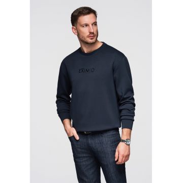 Bluza de trening regular fit cu decolteu la baza gatului - Albastru ultramarin