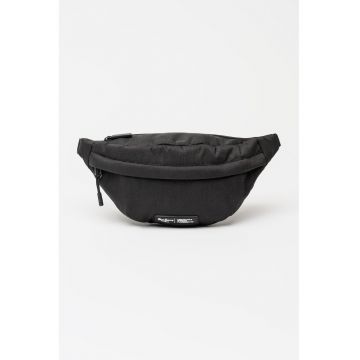 Borseta din material textil cu aplicatie logo - Negru