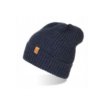 Caciula de iarna pentru barbati - Brodrene - Acril - 56-60 cm - Bleumarin