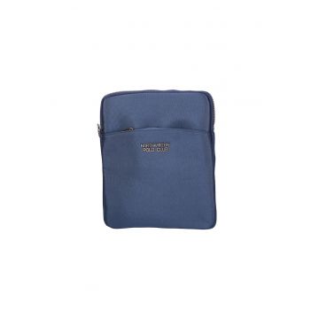 Geanta crossbody cu logo - Albastru