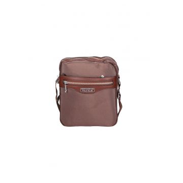 Geanta crossbody de material textil - Maro