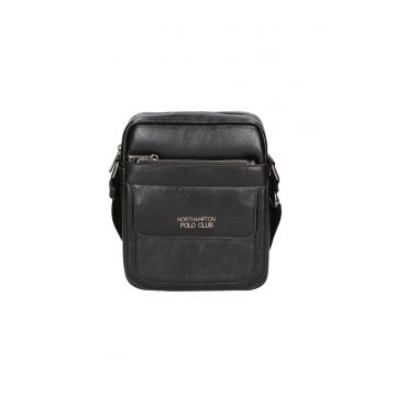 Geanta crossbody de piele ecologica 24585 - Negru