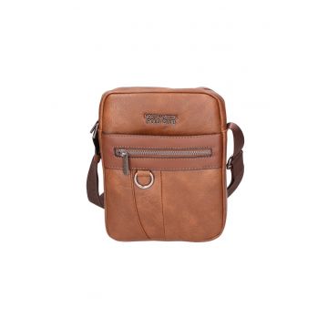 Geanta crossbody de piele ecologica - Maro
