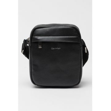 Geanta crossbody de piele ecologica - Negru
