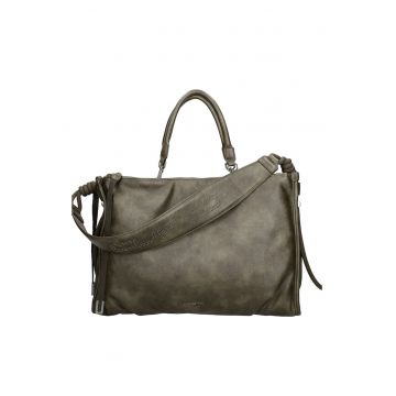 Geanta de piele ecologica Alaric Elite - Verde inchis