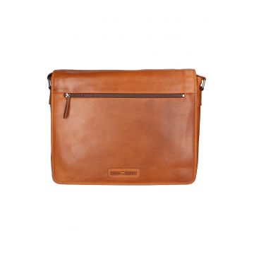 Geanta messenger de piele