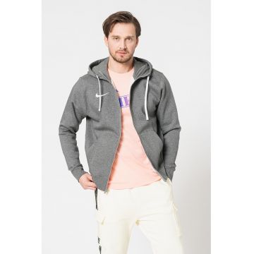 Hanorac cu fermoar si buzunare Park - Gri inchis melange