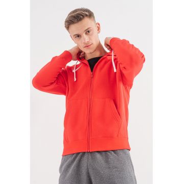 Hanorac cu fermoar si buzunare Park - Rosu