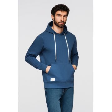 Hanorac din bumbac cu buzunar kangaroo - Albastru