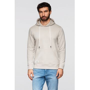 Hanorac din bumbac cu buzunar kangaroo - Gri deschis