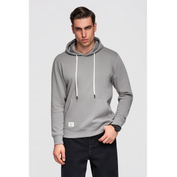 Hanorac din bumbac cu buzunar kangaroo - Gri