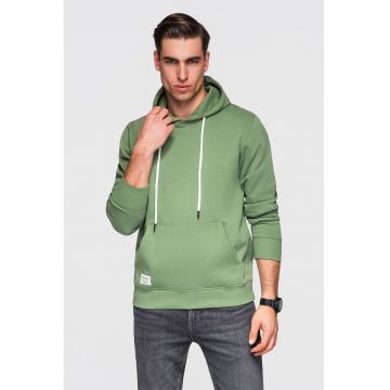 Hanorac din bumbac cu buzunar kangaroo - Verde