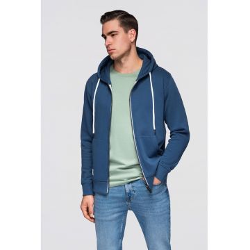 Hanorac regular fit cu buzunare - Albastru