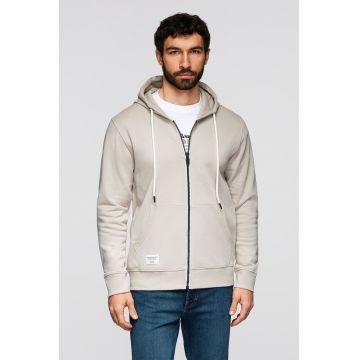 Hanorac regular fit cu buzunare - Gri deschis