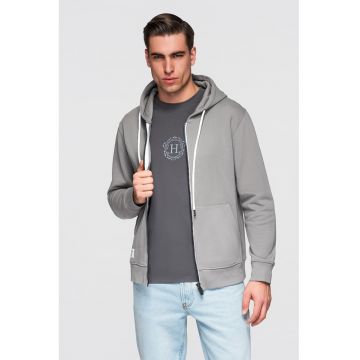 Hanorac regular fit cu buzunare - Gri