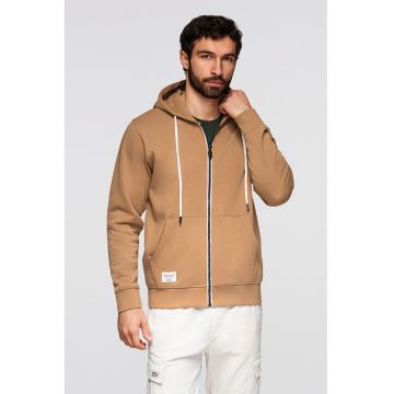 Hanorac regular fit cu buzunare - Maro camel