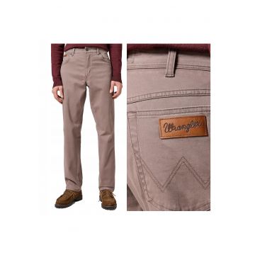 Pantaloni Barbati -  Texas - Regular Fit - Cu Fermoar - 5 Buzunare - Lungi - Bumbac - Maro - Maro nisip