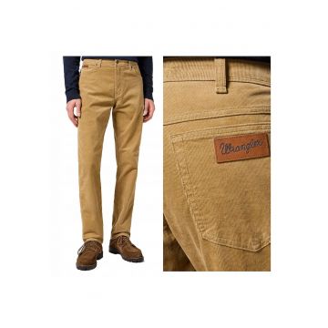 Pantaloni Barbati -  Texas Slim - Regular Fit - Cu Fermoar - 5 Buzunare - Lungi - Bumbac - Maro - Maro nisip