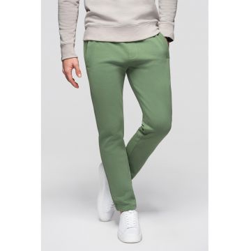 Pantaloni de trening din bumbac cu croiala conica Pabs - Verde