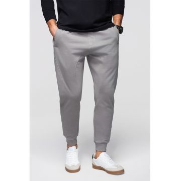 Pantaloni de trening din bumbac cu snururi de ajustare - Gri