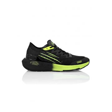 Pantofi sport cu plasa Atomic Speed - Negru/Verde lime