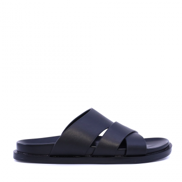 Saboți  cu talpă flexibilă bărbați Thezeus negri din piele 2341BST4016N