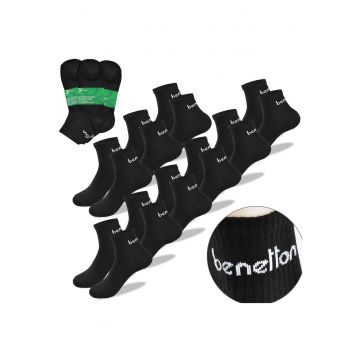 Set 9 Perechi Sosete Barbati -  Bumbac - Negru - Negru