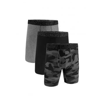 Set de boxeri cu banda logo in talie - 3 perechi - Negru/Gri