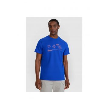 Tricou barbatesc  imprimeu Storm Hypercell Formation - albastru - bumbac