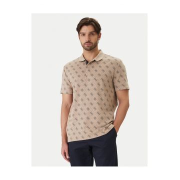 Tricou barbati -  bumbac si poliester - bej - 59% bumbac - 39% poliester - 2% elastan