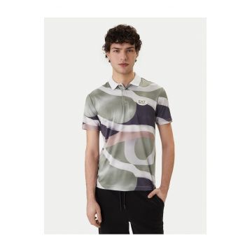 Tricou barbati -  poliester - verde - 88% poliester - 12% elastan