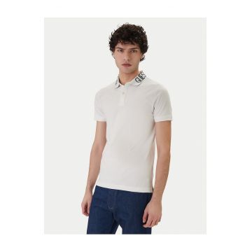 Tricou barbati -  slim fit - alb - bumbac - Alb