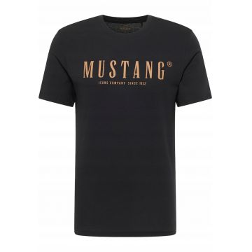 Tricou Barbati -  Style Austin - Regular Fit - Maneca Scurtdwqfa - Decolteu Rotund - Cu Logo - Bumbac - Design Clasic - Negru