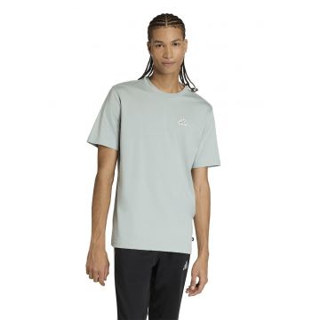 Tricou cu decolteu la baza gatului si logo Icon - Gri cenusiu