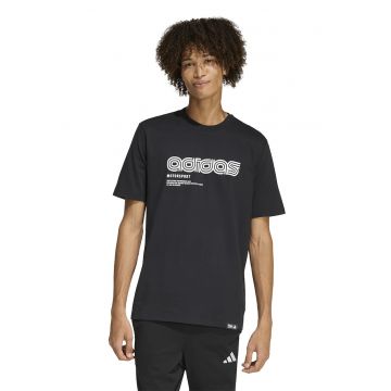 Tricou cu imprimeu logo - Negru