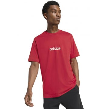 Tricou cu logo pe piept si decolteu la baza gatului - Alb/Rosu vermillion