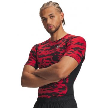 Tricou cu maneci raglan pentru fitness Compression - Rosu/Negru