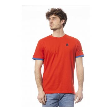 Tricou de bumbac cu detalii contrastante