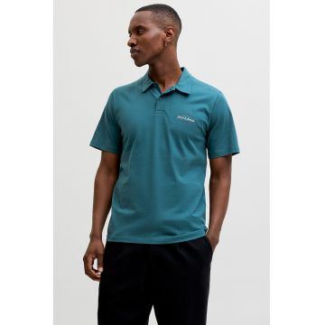 Tricou polo cu logo pe piept - Albastru petrol -