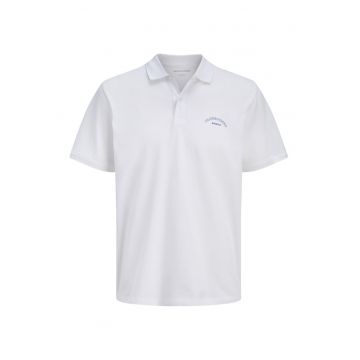 Tricou polo de bumbac organic - Alb optic -